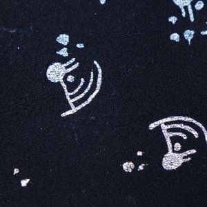 Vtg Round The Clock Panty Hose Black Crazy Cosmos